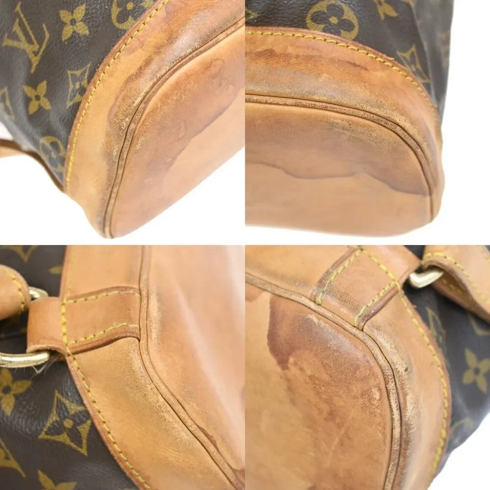 LOUIS VUITTON Montsouris GM Backpack Bag Monogram Leather Brown